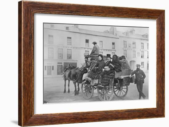 Passengers Prepare for their Journey on Bianconi's Galway-Clifden Mail Car, Ireland, 1880S-Robert French-Framed Giclee Print