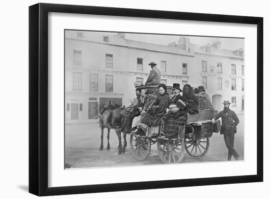 Passengers Prepare for their Journey on Bianconi's Galway-Clifden Mail Car, Ireland, 1880S-Robert French-Framed Giclee Print