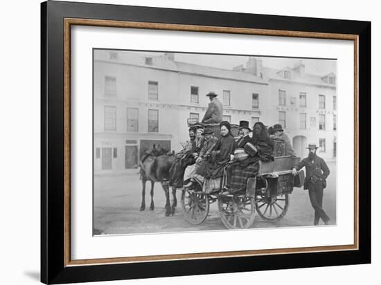 Passengers Prepare for their Journey on Bianconi's Galway-Clifden Mail Car, Ireland, 1880S-Robert French-Framed Giclee Print