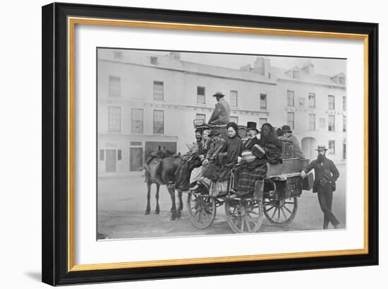 Passengers Prepare for their Journey on Bianconi's Galway-Clifden Mail Car, Ireland, 1880S-Robert French-Framed Giclee Print