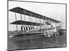 Passengers Standing on Middle Wing of Triplane-null-Mounted Photographic Print