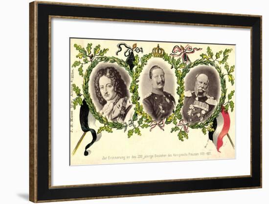 Passepartout Königreich Preußen, Wilhelm, Friedrich-null-Framed Giclee Print