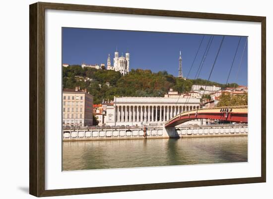 Passerelle Du Palais De Justice over the River Saone-Julian Elliott-Framed Photographic Print