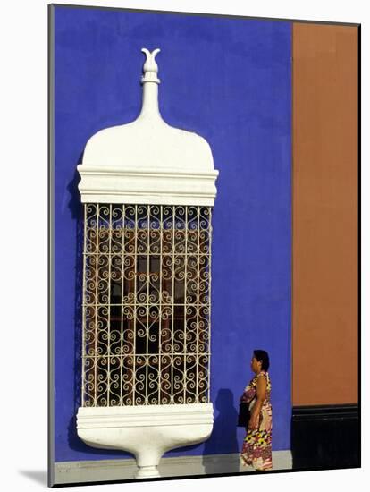 Passes Iron Grillwork and Pastel Shades of Colonial Mansion, Plaza De Armas in Trujillo, Peru-Andrew Watson-Mounted Photographic Print