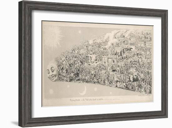 Passing Events or the Tail of the Comet of 1853-George Cruikshank-Framed Art Print