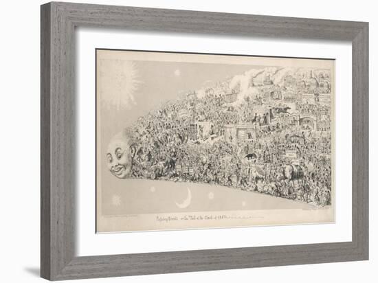 Passing Events or the Tail of the Comet of 1853-George Cruikshank-Framed Art Print