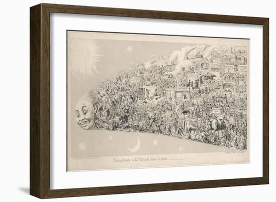 Passing Events or the Tail of the Comet of 1853-George Cruikshank-Framed Art Print