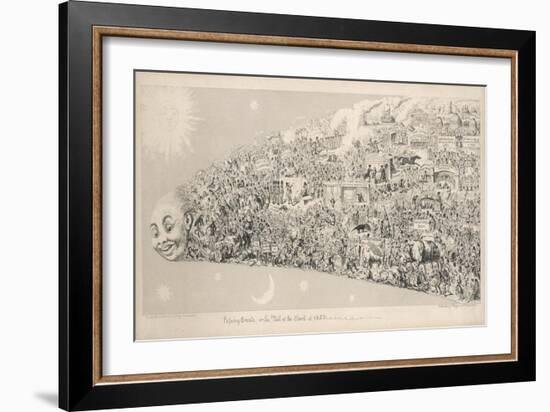 Passing Events or the Tail of the Comet of 1853-George Cruikshank-Framed Art Print