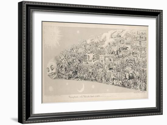 Passing Events or the Tail of the Comet of 1853-George Cruikshank-Framed Art Print