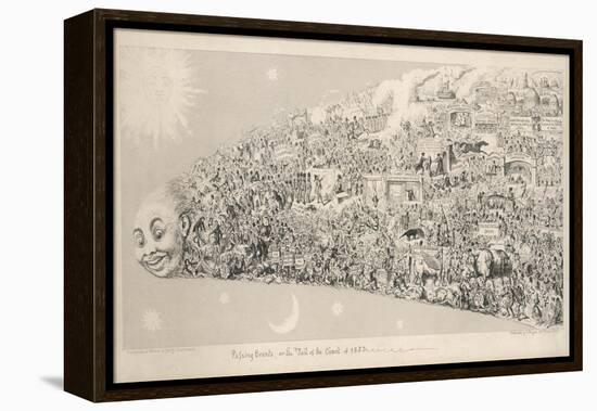 Passing Events or the Tail of the Comet of 1853-George Cruikshank-Framed Stretched Canvas