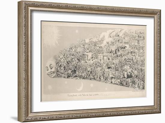 Passing Events or the Tail of the Comet of 1853-George Cruikshank-Framed Premium Giclee Print