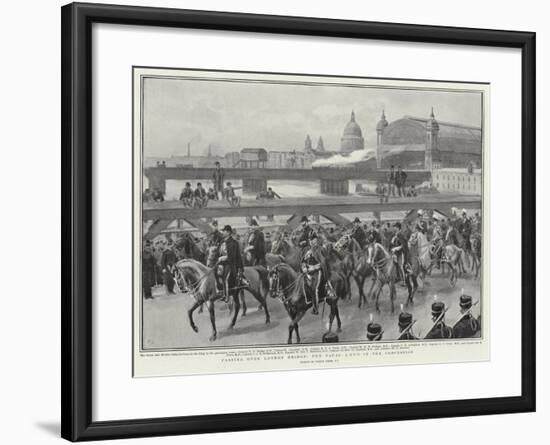 Passing over London Bridge, the Naval Adc's in the Procession-Frank Dadd-Framed Giclee Print