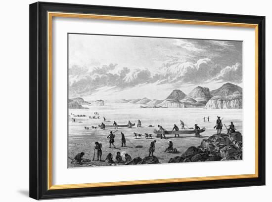Passing Point Lata on the Ice-Edward Finden-Framed Giclee Print