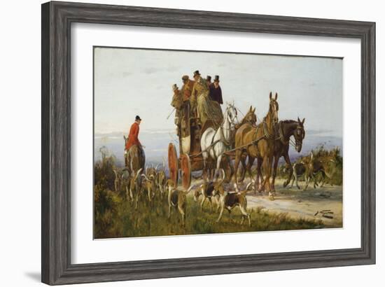 Passing the Hunt-George Wright-Framed Giclee Print