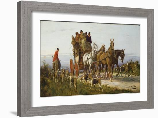 Passing the Hunt-George Wright-Framed Giclee Print