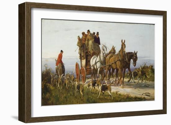 Passing the Hunt-George Wright-Framed Giclee Print