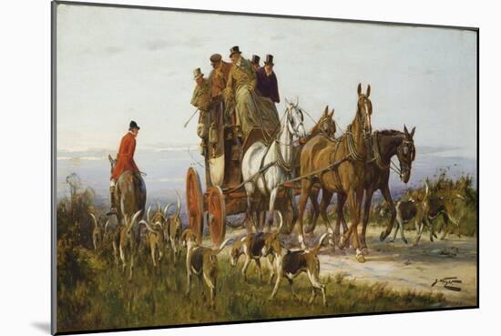 Passing the Hunt-George Wright-Mounted Giclee Print