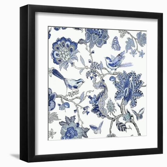 Passing Thru - Indigo I-Reneé Campbell-Framed Art Print