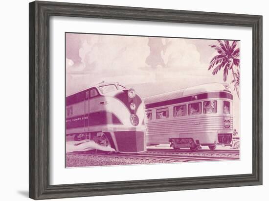 Passing Trains-null-Framed Art Print