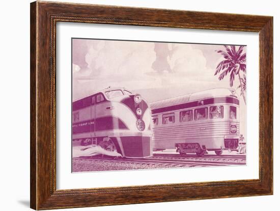 Passing Trains-null-Framed Art Print