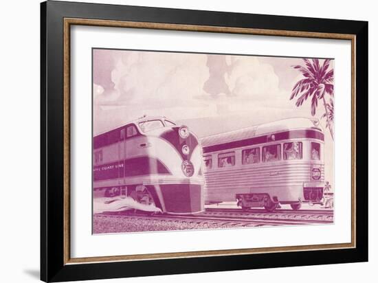 Passing Trains-null-Framed Art Print