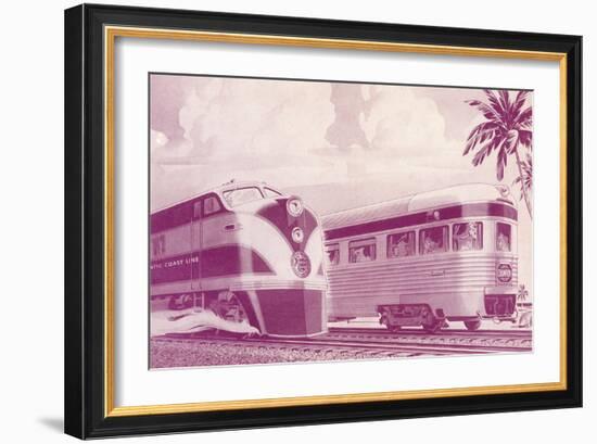 Passing Trains-null-Framed Art Print