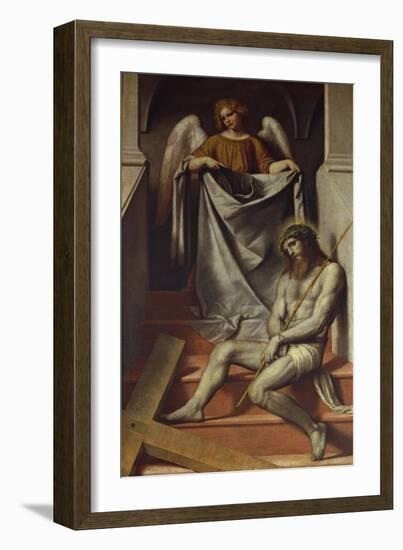 Passion of Christ and Angel, 1540-1560-Moretto Da Brescia-Framed Giclee Print