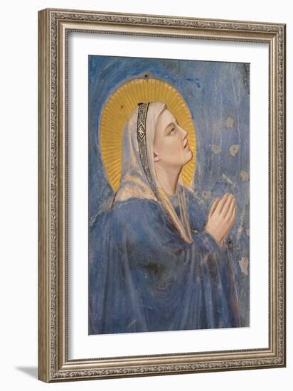 Passion, The Ascension, Detail of Virgin Mary-Giotto di Bondone-Framed Art Print