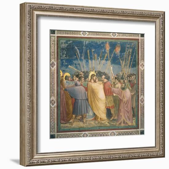 Passion, The Kiss of Judas-Giotto di Bondone-Framed Art Print