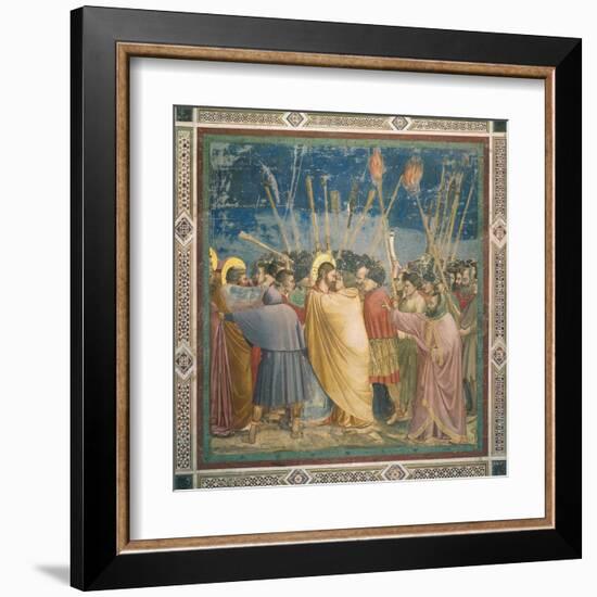 Passion, The Kiss of Judas-Giotto di Bondone-Framed Art Print