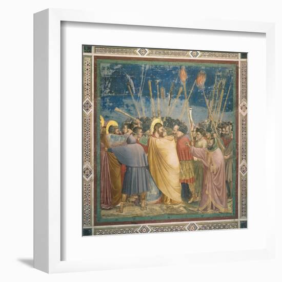 Passion, The Kiss of Judas-Giotto di Bondone-Framed Art Print