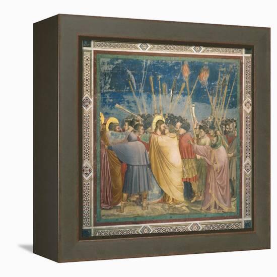 Passion, The Kiss of Judas-Giotto di Bondone-Framed Stretched Canvas