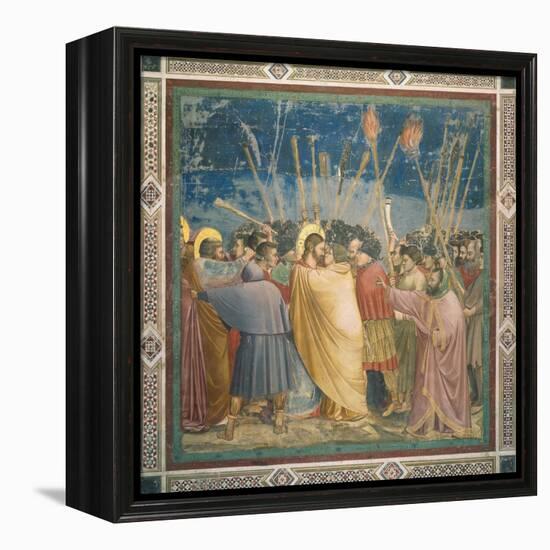 Passion, The Kiss of Judas-Giotto di Bondone-Framed Stretched Canvas