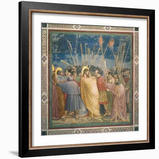 Passion, The Kiss of Judas-Giotto di Bondone-Framed Art Print