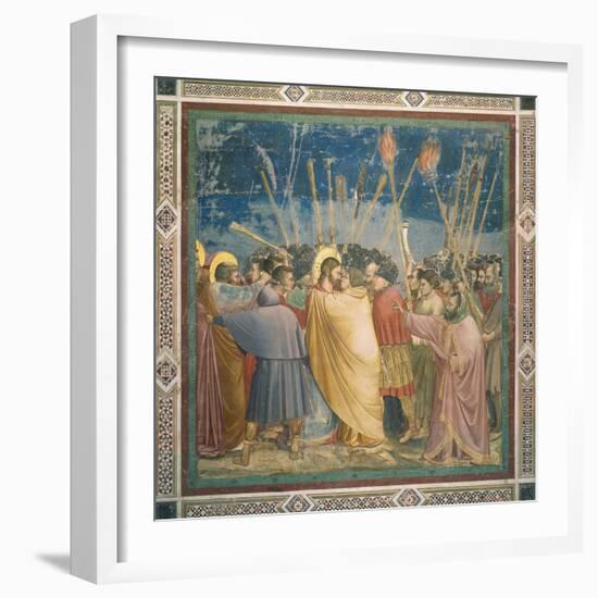 Passion, The Kiss of Judas-Giotto di Bondone-Framed Art Print