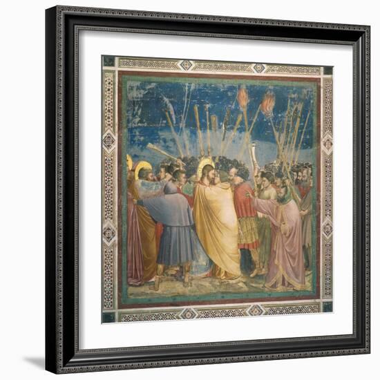 Passion, The Kiss of Judas-Giotto di Bondone-Framed Art Print