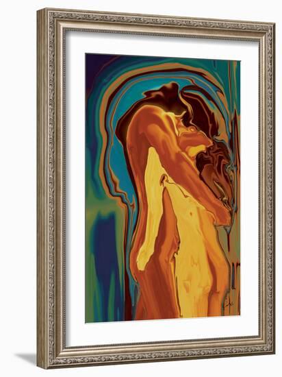 Passionate Kiss 2-Rabi Khan-Framed Art Print