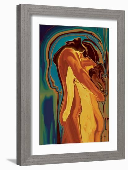 Passionate Kiss 2-Rabi Khan-Framed Art Print