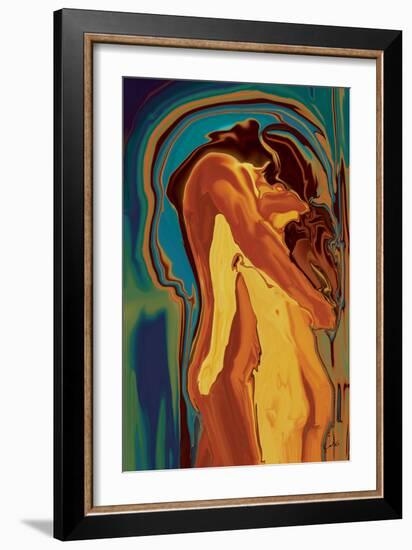 Passionate Kiss 2-Rabi Khan-Framed Art Print