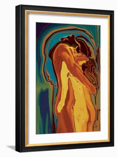 Passionate Kiss 2-Rabi Khan-Framed Art Print