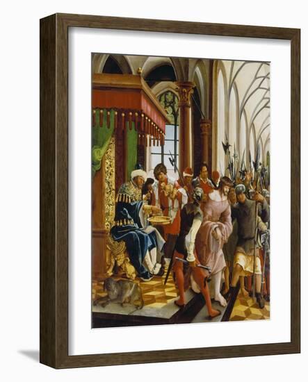 Passions/Sebastians-Altar in St. Florian Christ in Front of Pilatus-Albrecht Altdorfer-Framed Giclee Print