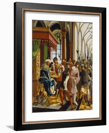 Passions/Sebastians-Altar in St. Florian Christ in Front of Pilatus-Albrecht Altdorfer-Framed Giclee Print