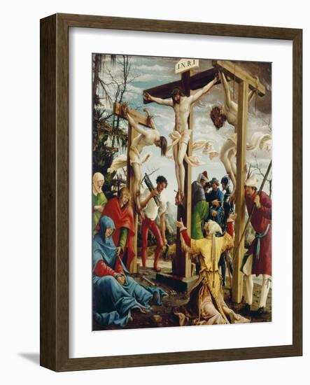 Passions/Sebastians-Altar in St.Florian the Crucifixion of Christ-Albrecht Altdorfer-Framed Giclee Print