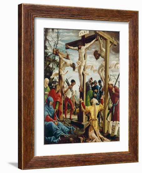 Passions/Sebastians-Altar in St.Florian the Crucifixion of Christ-Albrecht Altdorfer-Framed Giclee Print