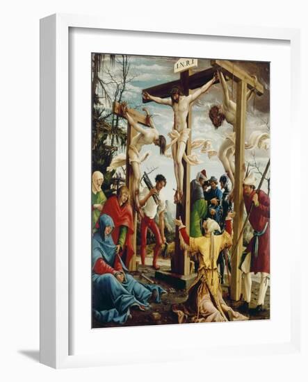 Passions/Sebastians-Altar in St.Florian the Crucifixion of Christ-Albrecht Altdorfer-Framed Giclee Print