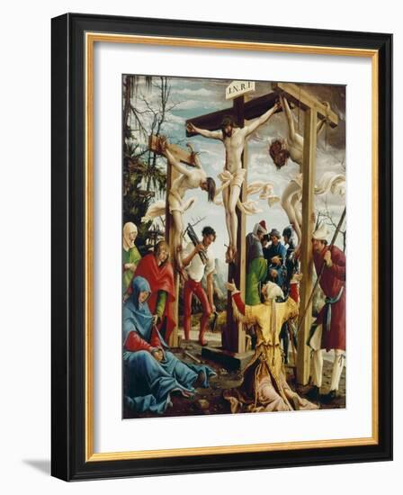 Passions/Sebastians-Altar in St.Florian the Crucifixion of Christ-Albrecht Altdorfer-Framed Giclee Print