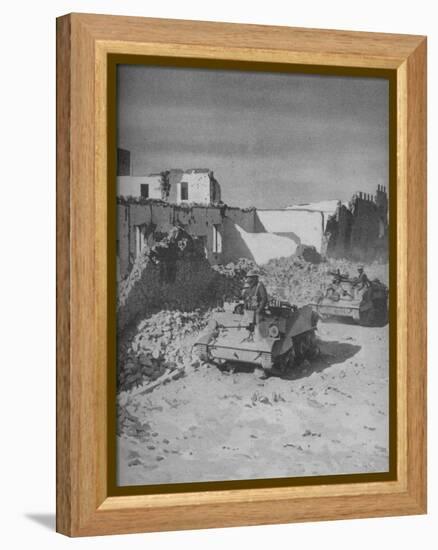 'Past Graziani's Shattered Stronghold Lies the Conquerors' Road', 1941-Unknown-Framed Premier Image Canvas