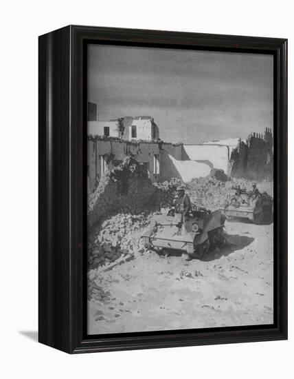 'Past Graziani's Shattered Stronghold Lies the Conquerors' Road', 1941-Unknown-Framed Premier Image Canvas