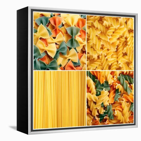 Pasta Collage-igabriela-Framed Stretched Canvas