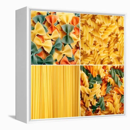 Pasta Collage-igabriela-Framed Stretched Canvas